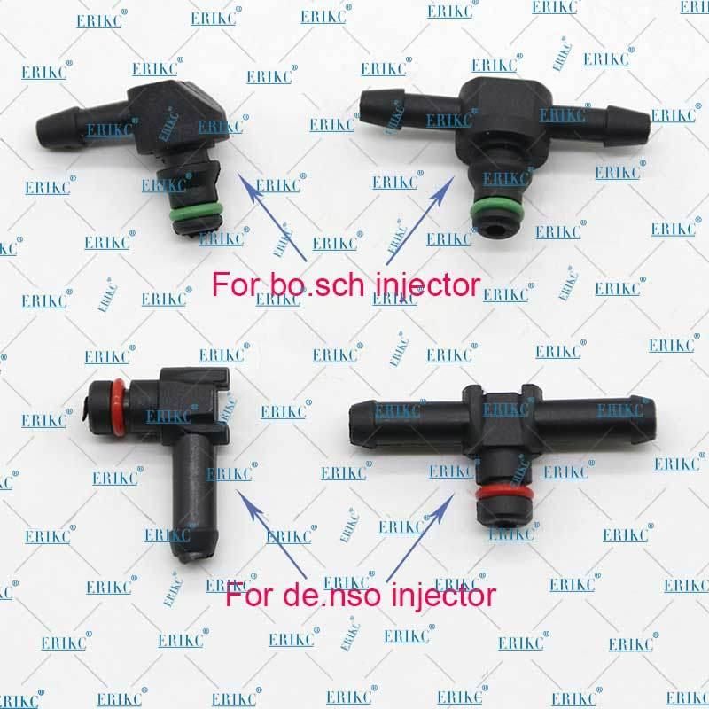 Erikc Common Rail Injector Return Oil Backflow Pipe Connector L Type E1024074 T Type E1024073 for Denso Injector 10 PCS/Bag