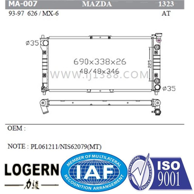 Ma-007 Aluminum Auto Radiator for Mazda 626/Mx-6′93-97 at Dpi: 1323