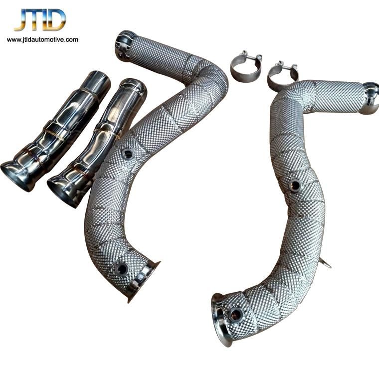 Wholesale 304 Ss Exhaust Downpipe for Benz Amg Gt with Heat Shield