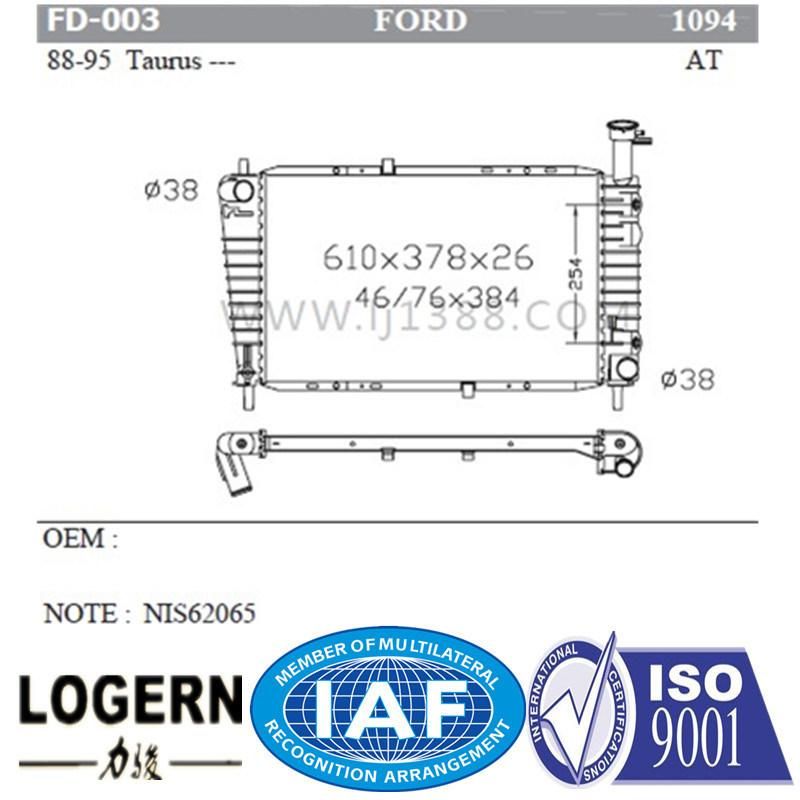 Fd-003 Auto Aluminum Radiator for Taurus′88-95 at Dpi: 1094