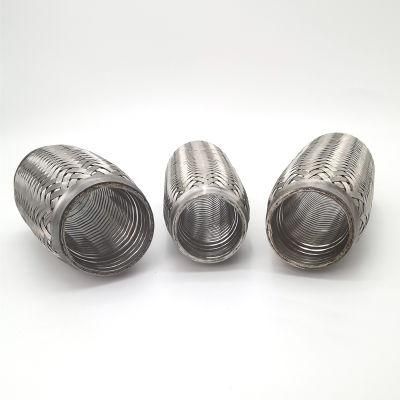 SUS304 Interlock Flexible Exhaust Tubes Corrugated Pipe Custom Muffler