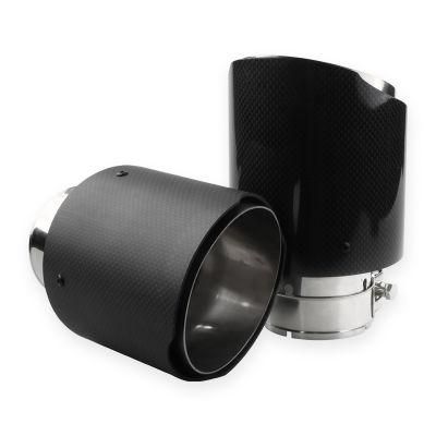 Universal Carbon Straight Edge Edge Outlet 2.5inch Exhaust Muffler