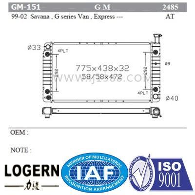 Mechanical Auto Radiator for Savana/G Series Van/Express&prime;99-02 at Dpi: 2485