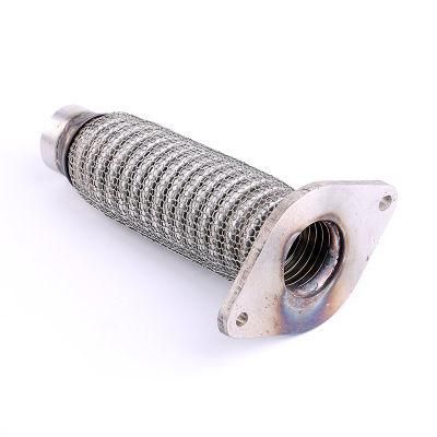 OEM Stainless Steel Auto Exhaust Flexible Pipe with Flange