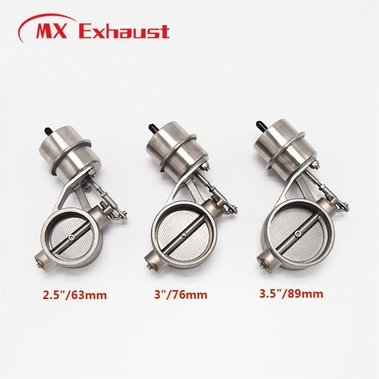 SS304 Stainless Steel Pneumatic Vacuum Valve Cutout for Universal Car Exhaust System Refit 2.5/3/3.5 Inchi