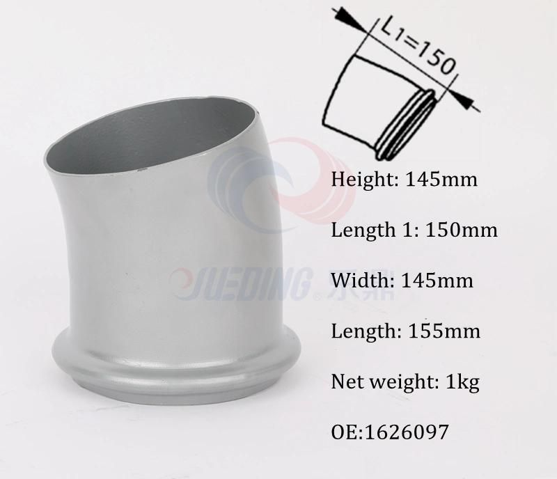 OE 1626097 Aluminize Material Exhaust Pipe for Truck