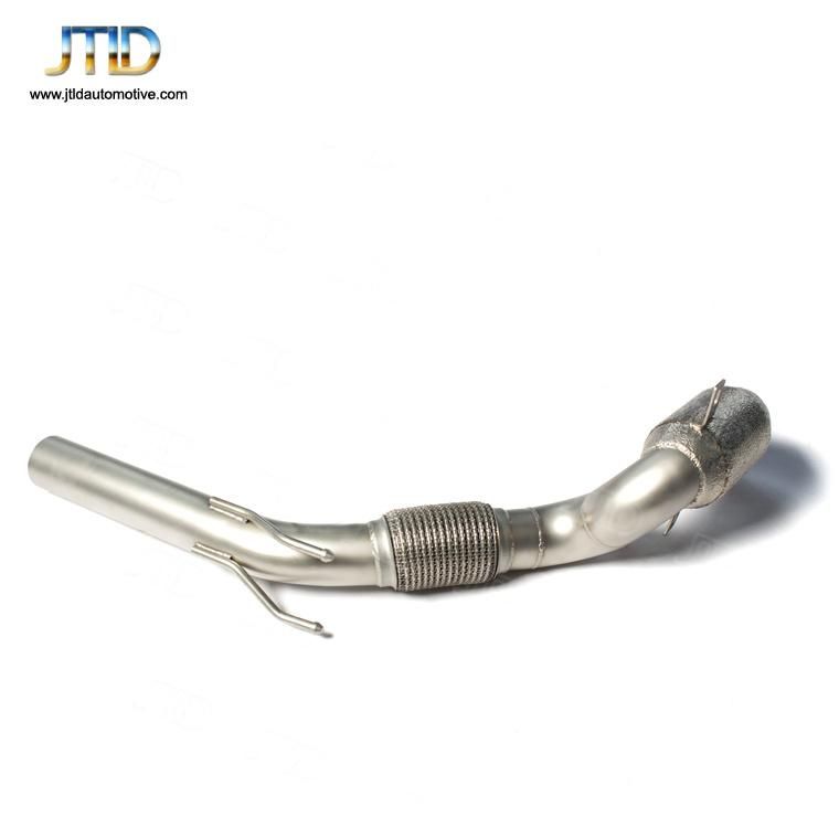 High Quality Customized Exhaust Downpipe with Cat Heatshield for VW 7.5 Gti