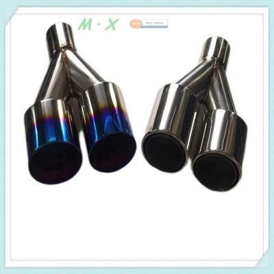 Hot Sales Exhaust Pipes Car Custom Stainless Steel Dual-Outlet Y-Style Muffler Pipes Car Exhaust Tip