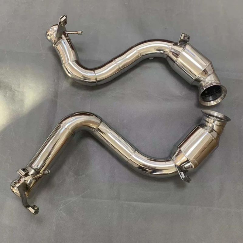 for Mercedes Benz C63 C63s Amg W205 M177 Exhaust Pipe Custom Exhaust Downpipe Kit 2015 - 2020