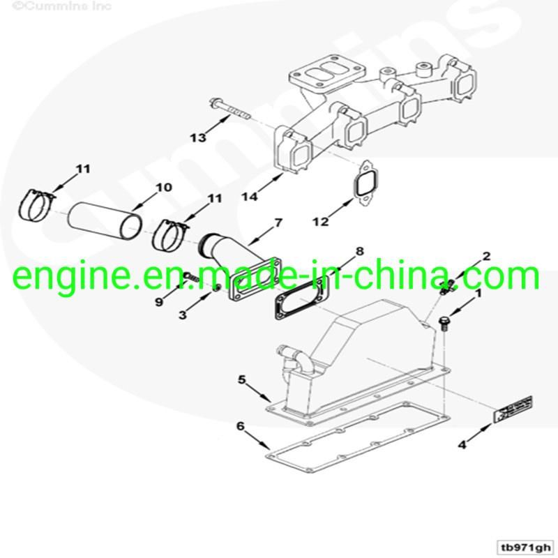 4bt Engine Exhaust Manifold 4988420 Intercooler 4938507
