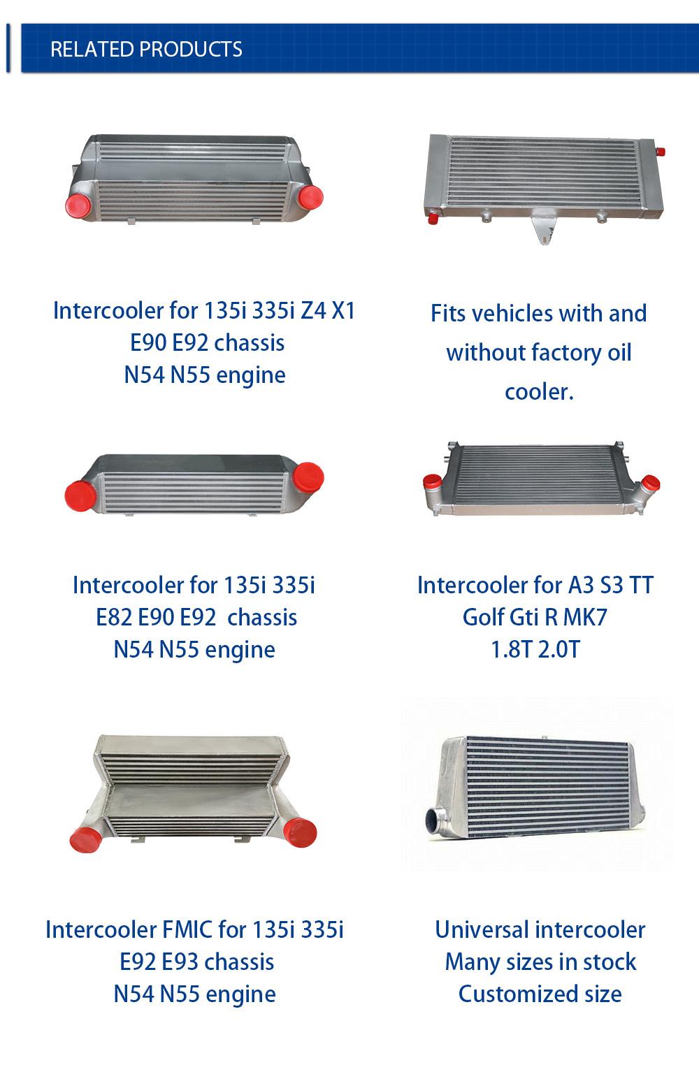 Car Aluminum Alloy Intercooler Is Suitable for M3 M4 and S55 Engine F80 F82 F83 F87 Chassis