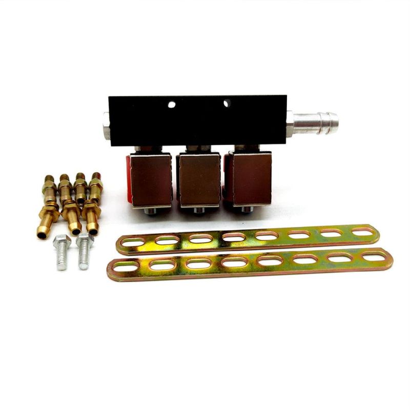 Llano Red 3 Cylinder CNG LPG Injector Rail Ln-Lvtk03 for Multi Point Sequential Fuel Injection System