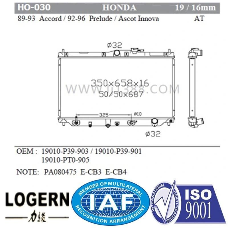 Cooling Machine Radiator for Honda Accord′89-93/Prelude′92-96/Ascot Innova at Dpi: 19