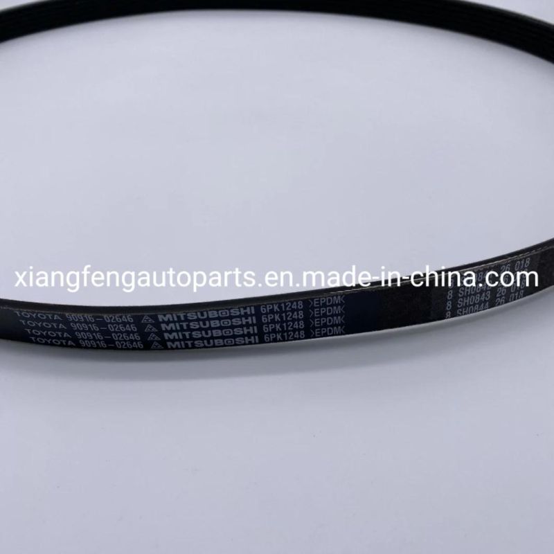 Car Parts Heat-Resistant Auto Fan Belt for Toyota 90916-02646 6pk1248