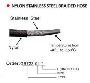 Black Nylon Braided Hose Fuel Hose E85 Resistance