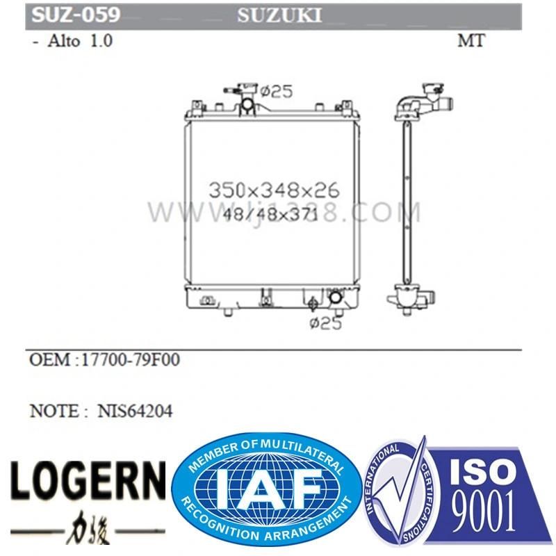Cooling System Auto Radiator for Suzuki Alto′2005 Mt