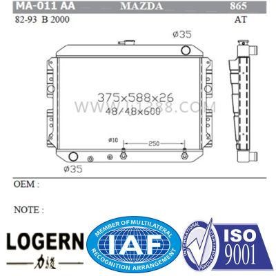 Full Aluminum Radiator for Mazda B200&prime;82-93 at Dpi: 865