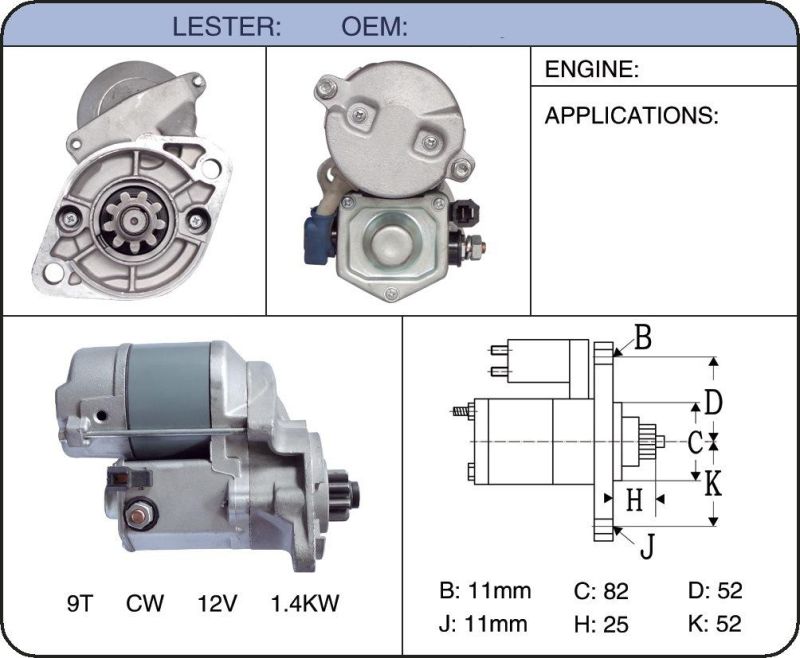 Starter Motor 128000-8460