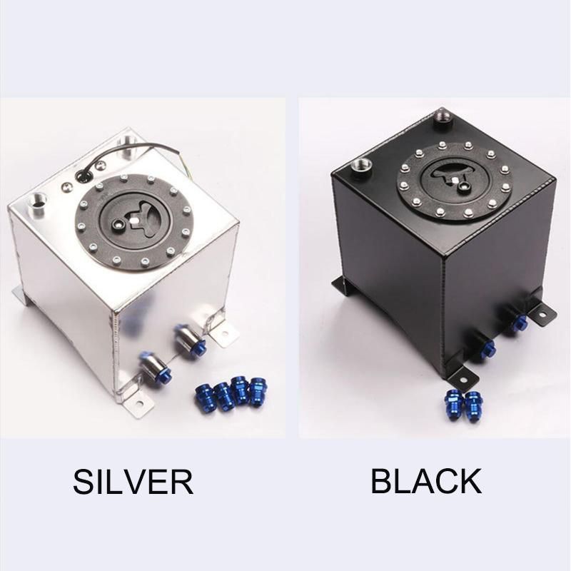 New Aluminum Fuel Cell Gas Tank Foam Filled with Level Sensor 5/10/15 Gallon for Drift Racing