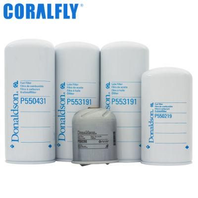 Coralfly P550431 P553191 P550219 P550286 Donaldson Filter Kit Suit Mack E7 V-Mac 1/ 2