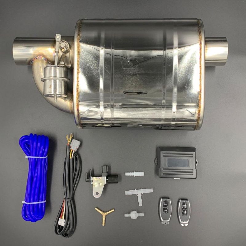 High Performance Car Universal Exhaust Muffler with Exhaust Vacuum Valve