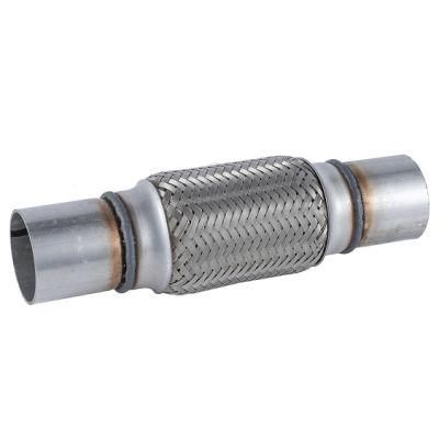 Exhaust Flexible Pipe with Inner Braid and Nipple