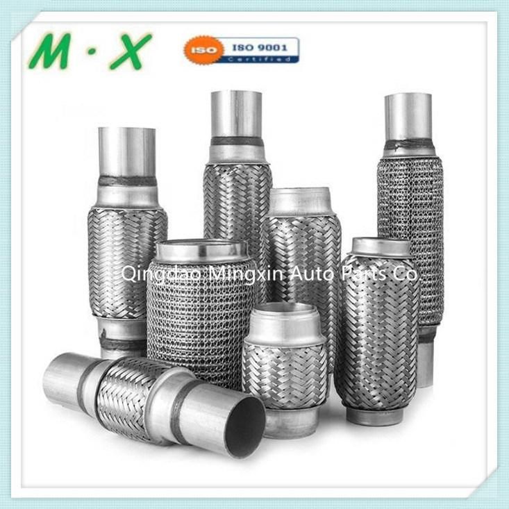Universal Exhaust Flexible Bellow Pipes Double Braid with Nipples for Car Exhaust