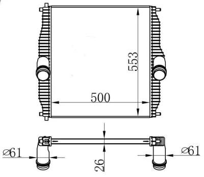 Car Aluminium Intercooler for Cadillac 9013097