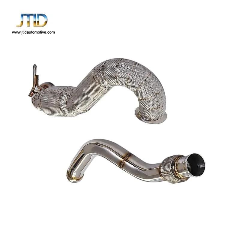 Race Downpipe Catless with Heat Shield for Mercedes 14-16 A45 Amg/14-15 Cla 45 Amg Gla45 Amg