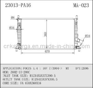 Auto Radiator for Mazda M3 Bk5p Mt 23013 (MA-023)