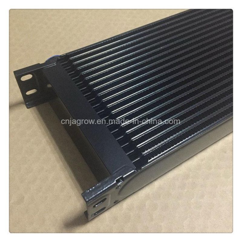 Aluminum Stacked Plate Oil Cooler 19 Row 25 Row Setrab Style with M22*1.5 Thread