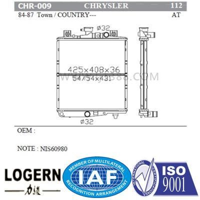 Mechanical Radiator for Chrysler Town/Country&prime;84-87 at/PA36 Dpi: 112