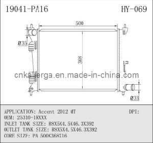 Auto Radiator for Hyundai Accent 19041 (HY-069)