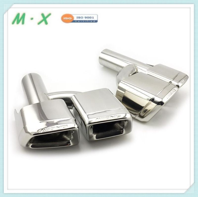 High Quality SS304 Stainless Steel Muffler Tip with Mirror Polish for Mercedes W166 Gl Ml Amg Exhaust Tip Pipe