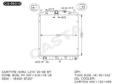 Auto Engine Radiator for Daihatsu Mira L210&prime;90-98