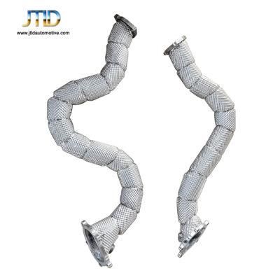 Jtld Catless Exhaust Downpipe with Heat Shield for Audi RS6 RS7 S6 S7 S8 4.0t