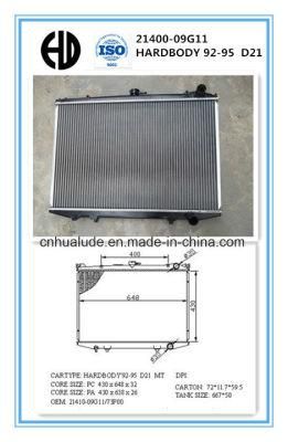 Aluminum Brazed Welding Car Radiators for Hardbody 92-95 D21