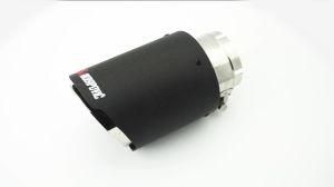 1PCS 2.5&prime;&prime;inlet 4&prime;&prime;outlet Ak Carbon Fiber Matt Black Universal Exhaust Tip