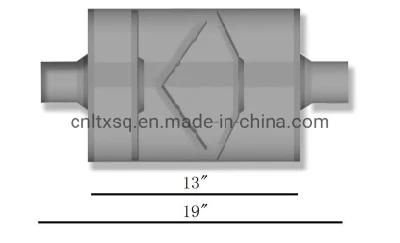 2.5&quot; Center in/Center out Universal Perforamnce Chamber Exhaust Muffler