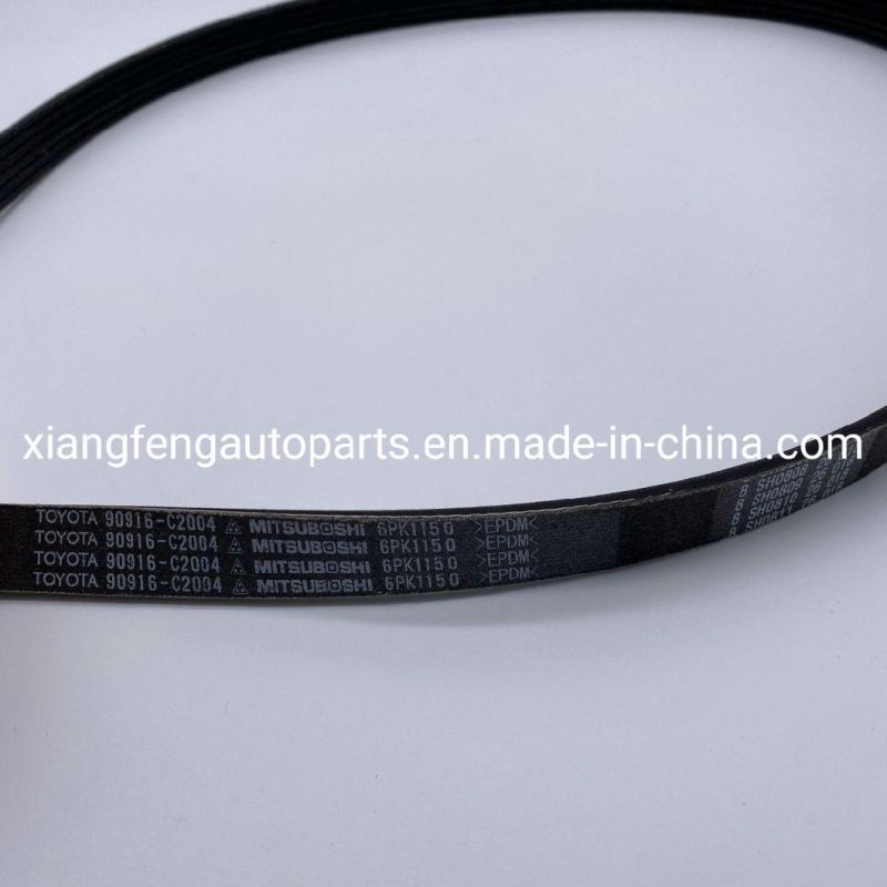 Top Quality Rubber Fan Belt for Toyota Yaris 90916-C2004 6pk1150