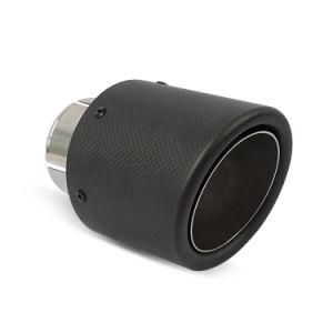 Akrapovic Glossy Carbon Fiber Exhaust Tip 63-114mm Black Universal Muffler Tip