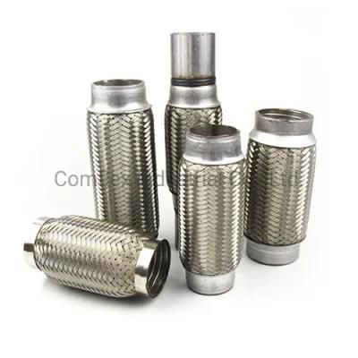 Stainless Steel Exhaust System Flexible Pipe Connector with Mesh Braid~