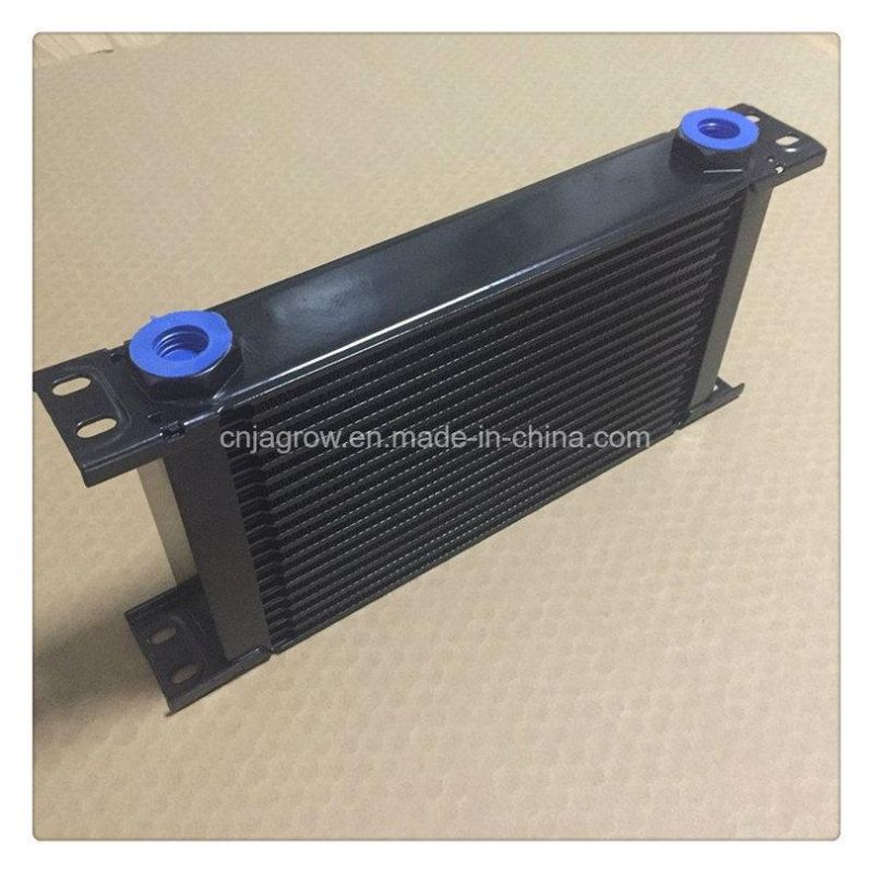 Aluminum Stacked Plate Oil Cooler 19 Row 25 Row Setrab Style with M22*1.5 Thread