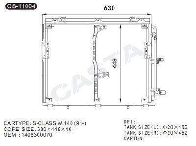 Auto Condenser Parts for Benz S-Class W 140 (91-)