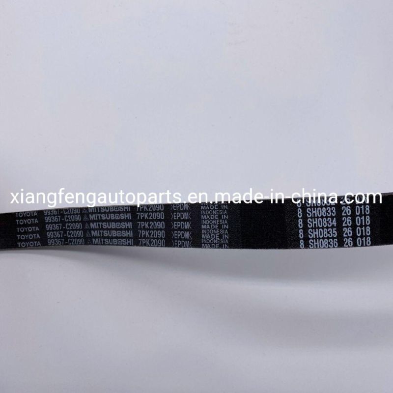 Auto Cooling Rubber Fan Belt for Toyota 99367-C2090 7pk2090