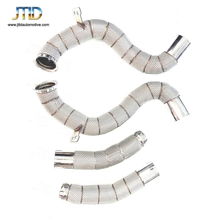 Heatshielded Customized Logo Exhaust Downpipe for Benz Amg W205 C63