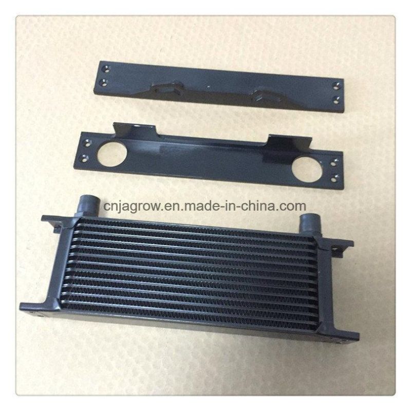 All Black Mocal 13 Row Oil Cooler Kit with Sandwich Adapter+Brackets
