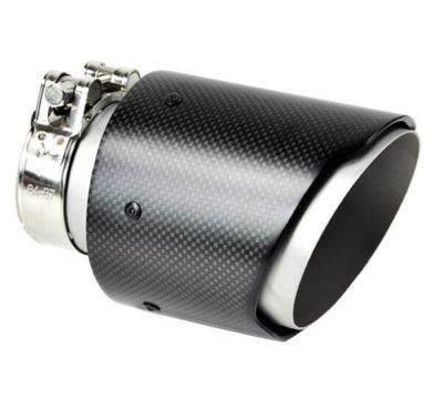 Stainless Steel Exhaust Tip with Carbon Fiber in Stock