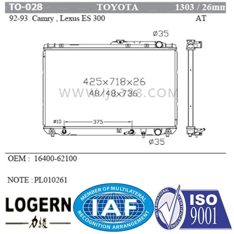 Radiator for Toyota Camry′92 - 96/92-93 for Lexus Es300 at