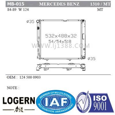 Aluminum Radiator for Benz W124&prime;84-89 Mt Dpi: 1310